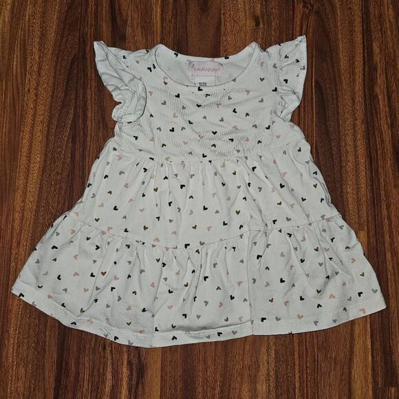 Savannah Other - 5 For $25 Savannah White Frilly Dress With Hearts Baby Size 24 Months